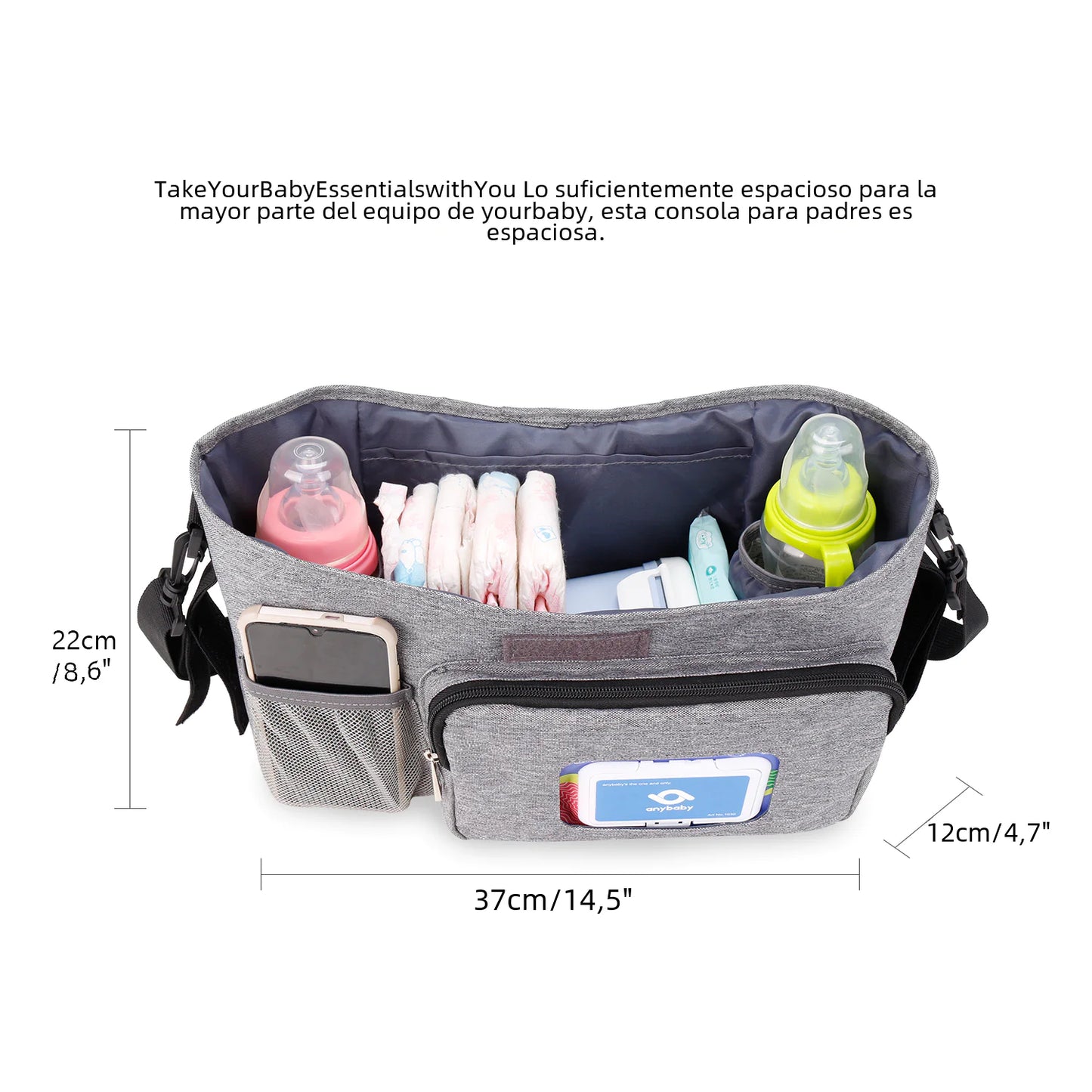 Baby Stroller Bag with Insulation and Storage Features