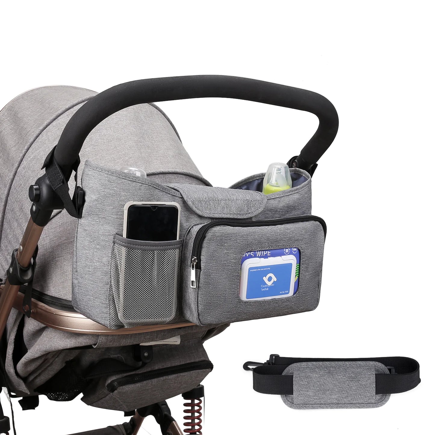 Baby Stroller Bag with Insulation and Storage Features